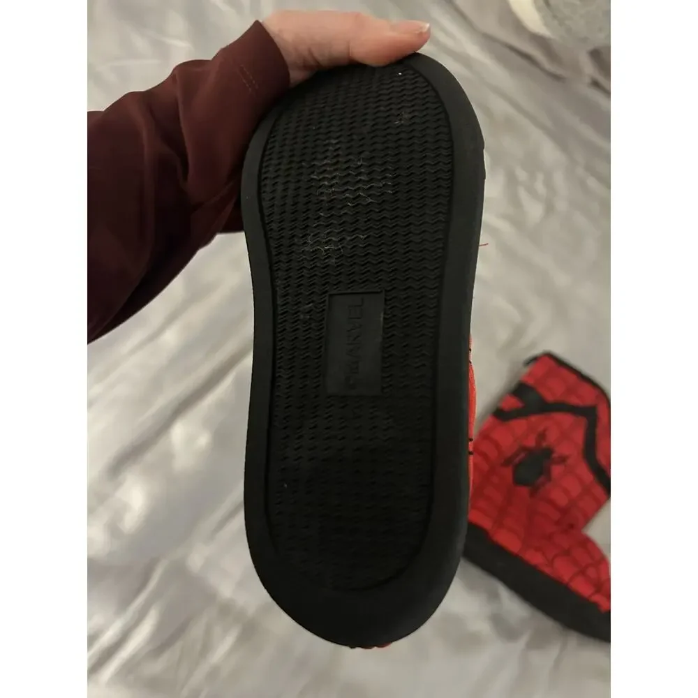 disney store SpiderMan Boot Slippers size 13/1